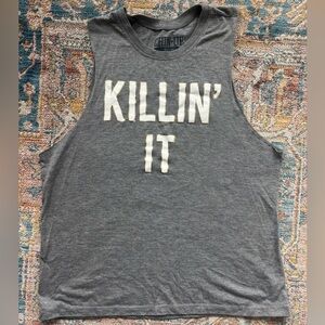 Women’s Gray Sleeveless Tank - Killin’ It